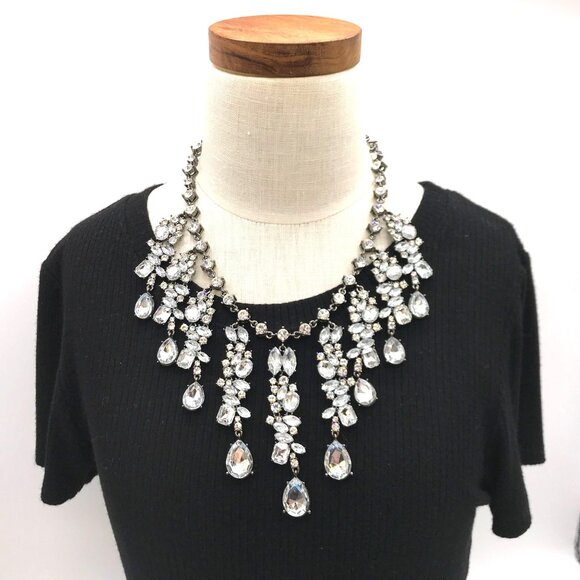 Vintage VTG rare signed SCAASI Statement Rhinestone Statement Necklace & Clip Ea - Picture 11 of 13